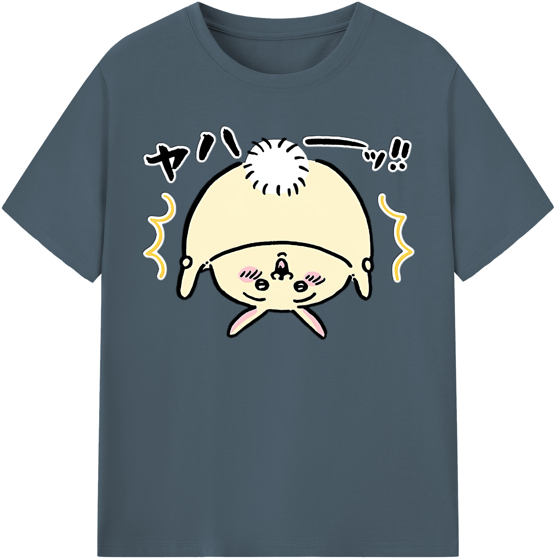 （画像用） ちいかわ うさぎ Chii-kawa usagi 綿100％半袖Tシャツ（フロントプリント）